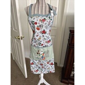 Disney Parks Flowers Mickey Mouse A Little Dirt Never Hurt Kitchen Apron New